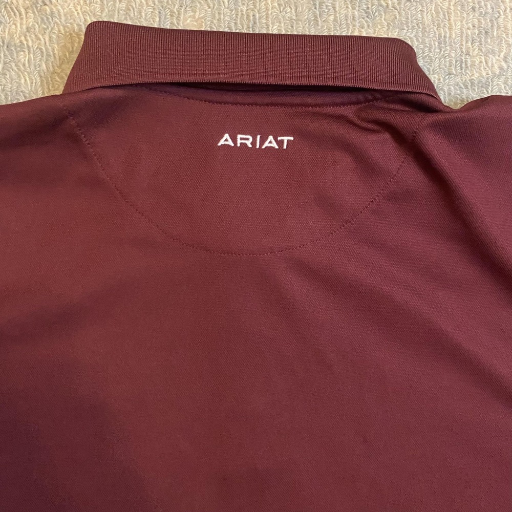 Ariat Polo Shirt Mens XLT Big Tall Red AriatTEK Heat Series Performance Golf - Picture 8 of 10